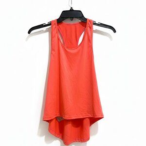 Ligiana Fit Neon Coral Pink Racerback Hi-Lo Workout Tank Top - NWT